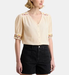 Top Aurba Broderies New coton bio Galeries Lafayette