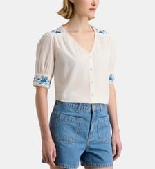 Top Aurba Broderies New coton bio Galeries Lafayette