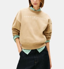 Sweat signature en coton mélangé Tommy Hilfiger