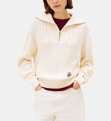 Pull droit en coton fermeture à glissière Tommy Hilfiger