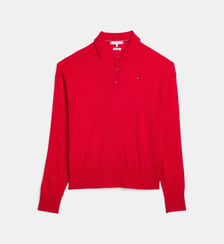 Polo droit fine maille flag Tommy Hilfiger