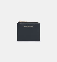 Portefeuille grainé zippé signature  Tommy Hilfiger