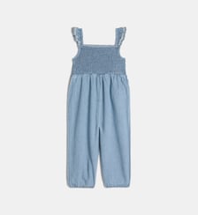Combinaison denim à smock Mamatou coton bio Cadet Rousselle
