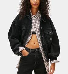 Veste trucker oversize en coton effet délavé Tommy Hilfiger