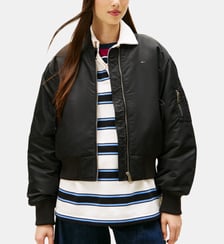 Blouson bomber ample crop finition brillante Tommy Hilfiger