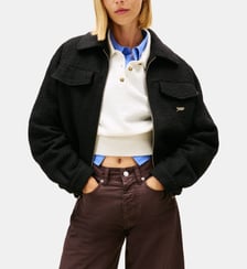 Veste classique surdimensionnée crop finition laine brossée Tommy Hilfiger