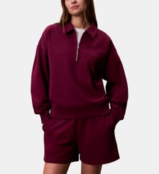 Sweat polo droit zippé Calvin Klein