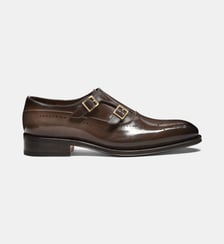 Richelieus double boucle en cuir  Santoni