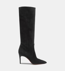 Bottes à talons en cuir daim signature Santoni