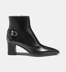 Bottines à talons en cuir signature Santoni