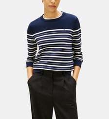 Pull rayé en coton mélangé Tommy Hilfiger