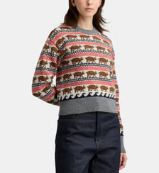 Pull Pig Fair Isle crop en laine JW Anderson