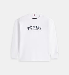 T-shirt droit en coton à manches longues Tommy Hilfiger