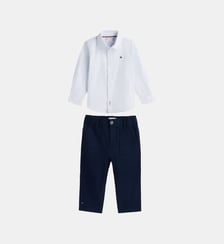 Ensemble chemise et pantalon en coton à motif rayé Tommy Hilfiger