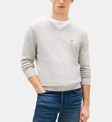 Pull en coton col V logo  Tommy Hilfiger