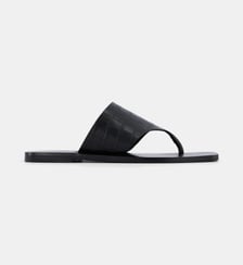 Tongs Paton cuir effet croco A.EMERY