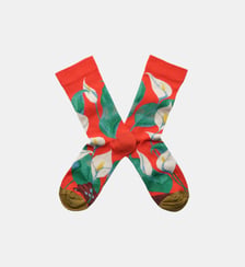 Chaussettes classiques en coton imprimé floral Bonne Maison