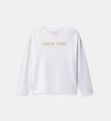 T-shirt droit en coton signature Calvin Klein