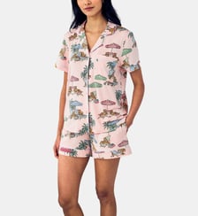 Ensemble de pyjama court Leopards lounging droit Chelsea Peers