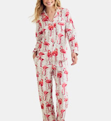 Ensemble de pyjama long Flamingo Stripe droit Chelsea Peers