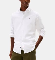 Chemise en coton sergé droite Tommy Hilfiger