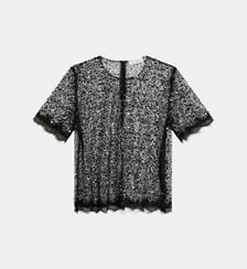 Top Martial transparent manches courtes Roseanna