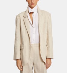 Pantalon Oscar ample taille haute en coton mélangé Roseanna
