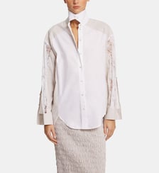 Chemise Blondie oversize en coton motif ajouré Roseanna
