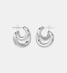 Boucles d'oreille en argent rodhié Charlotte Chesnais