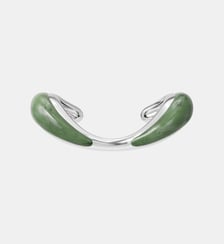 Bracelet en argent rodhié et jade Charlotte Chesnais