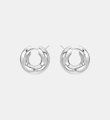 Boucles d'oreille créoles en argent rodhié Charlotte Chesnais
