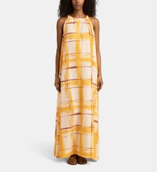 Robe Nicoletta carreaux ample longue Jodhpur