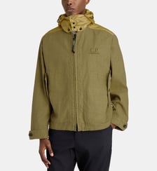 Veste droite zippée signature et capuche C.P. Company
