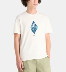 T-shirt droit à motif en jersey de coton C.P. Company