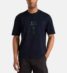 T-shirt droit signature jersey de coton C.P. Company