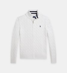 Pull droit maille torsadée signature Polo Ralph Lauren