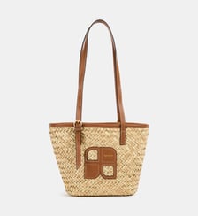Sac cabas Rafael en paille et cuir Nat & Nin