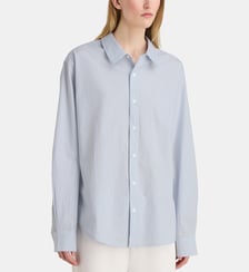 Chemise True Relaxed coton popeline rayures  Organic Basics