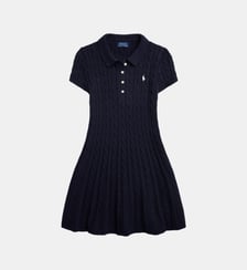 Robe polo maille côtelée signature Polo Ralph Lauren