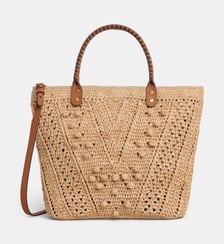Sac à main 18H raphia et cuir Gerard Darel