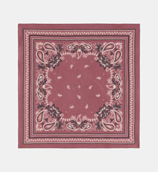 Foulard carré Neptune motif cachemire en coton bio Jodhpur