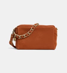 Sac caméra Mama V en croûte de cuir Mila Louise