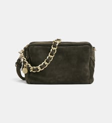 Sac caméra Mama V en croûte de cuir Mila Louise