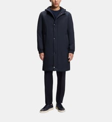 Manteau à capuche droit déperlant avec garnissage BOSS