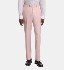 Pantalon de costume slim en mohair soie et lin BOSS