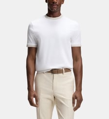 T-shirt slim en coton mercerisé BOSS
