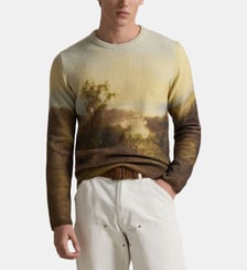 Pull ajusté en laine imprimé Polo Ralph Lauren