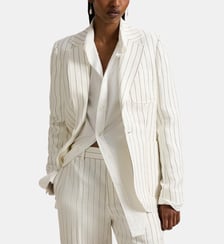 Veste droite à rayures en chanvre Polo Ralph Lauren