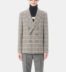 Veste droite à carreaux en laine Valentino Garavani