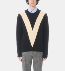 Pull Maglia Girocollo droit en laine Valentino Garavani